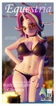 3d_(artwork) absurd_res anthro anthrofied big_breasts bikini border breasts cleavage clothed clothing cover digital_media_(artwork) english_text equid equine eyewear female friendship_is_magic hand_on_hip hasbro hi_res horn layla_horizon_(artist) magazine_cover mammal my_little_pony mythological_creature mythological_equine mythology navel navel_piercing piercing qr_code solo starlight_glimmer_(mlp) swimwear text two-piece_swimsuit unicorn white_border