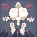 1:1 anal anthro anus balls big_butt big_penis bodily_fluids butt carbanogg forced fur genitals grey_background group hi_res huge_butt huge_penis huge_thighs imminent_rape imminent_sex lagomorph leporid male male/male mammal nude pawpads penis rabbit short_tail simple_background sweat sweaty_butt tail thick_thighs through_wall white_body white_fur