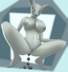 absurd_res anal anal_beads anal_beads_in_ass anal_penetration anthro anus big_breasts bodily_fluids breasts crouching deer don't_be_a_stranger_(sculpture) female genital_fluids genitals grey_body grey_nipples hi_res mammal middlefingercat nipples nude object_in_ass penetration puffy_anus pussy rock sculpture sex_toy sex_toy_in_ass sex_toy_insertion solo spread_legs spreading vaginal_fluids