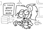 Rating: s
ID: 5432509
Date: 2025-03-14 08:48:25 -0400
Status: active
Score: 17
2024 anthro black_and_white buxy ceiling_lamp crate crowbar dialogue female hair half-life hev_suit holding_crowbar humor lamp mammal monochrome ponytail rodent sciurid sketch smile solo speech_bubble tools tree_squirrel valve post #5432509