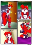 absurd_res anthro big_breasts bottomwear breasts canid canine clothing comic corruption dialogue english_text female fox gynomorph_(lore) herm_(lore) hi_res intersex_(lore) kuromaru ladyfoxheart latex mammal miniskirt parasite parasitic_underwear red_fox sailor_moon_(series) sally_foxheart skirt solo tentacles tentaclothes text transformation true_fox wide_eyed