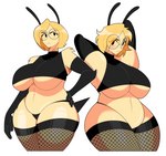 absurd_res animal_humanoid anthro arthropod arthropod_humanoid bea_(idolomantises) bee belly big_breasts biped blonde_hair blush bra breasts clothing eyewear female fishnet_clothing fishnet_leggings fishnet_legwear glasses gloves hair handwear hi_res humanoid hymenopteran idolomantises insect insect_humanoid leggings legwear lingerie panties simple_eyes slightly_chubby solo thick_thighs topwear under_boob underwear wide_hipped_female wide_hips yellow_body