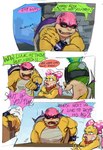 2024 absurd_res angry anthro bald biped brother_(lore) brother_and_sister_(lore) brothers_(lore) colored comic cross-popping_vein dialogue digital_drawing_(artwork) digital_media_(artwork) english_text eyewear facial_scar fangs female group hi_res iggy_koopa ionettam koopa koopaling light lighting male mario_bros nintendo onomatopoeia pink_bow reptile roy_koopa scalie scar shaded shadow sibling_(lore) sister_(lore) sound_effects speech_bubble sunglasses talking_to_another teeth text trio turtle wendy_o._koopa