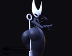 3d_(artwork) animated anthro arched_back artist_logo artist_name big_butt biped bottom_heavy butt digital_media_(artwork) featureless_chest featureless_crotch female hollow_knight hornet_(hollow_knight) huge_butt logo narrow_shoulders object_between_cheeks sharpybutts short_playtime simple_background small_waist solo surprised_expression team_cherry thick_thighs turntable_(animation) wasp_waist weapon wide_hips