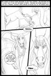 angry antlers arania asinus balls braying carla_(tcitw) clothed clothed_feral clothing comic deer dialogue donkey dress duo english_text equid equine female feral genitals hair herm_(lore) horn inside keith_(tcitw) long_hair male mammal monochrome scut_tail short_tail tail text the_cabin_in_the_woods_(arania)