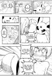 black_and_white comic dialogue duo eeveelution english_text espeon eudetenis eyes_closed female feral generation_2_pokemon hi_res human male mammal monochrome nintendo nude pinheadchains pokemon pokemon_(species) sleeping text translated