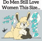 Rating: q
ID: 5478134
Date: 2025-04-02 19:42:54 -0400
Status: active
Score: 27
anthro bent_over big_breasts big_butt breasts bunabelle_(why2kz) butt confusion covering covering_breasts curvy_figure dialogue do_men_still_love_women_this_size embarrassed english_text female fur hi_res lagomorph leporid mammal meme nude rabbit simple_background slightly_chubby small_tail solo tail text thinking why2kz yellow_body yellow_fur post #5478134