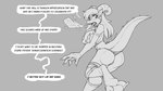 16:9 2022 after_transformation anthro big_breasts breasts clothing dialogue digital_drawing_(artwork) digital_media_(artwork) dragon english_text female genitals grey_background greyscale human_to_anthro monochrome mythological_creature mythological_scalie mythology nipples nude pussy raised_tail scalie simple_background solo species_transformation speech_bubble tail text tongue tongue_out torn_clothing transformation watsup widescreen