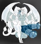 2_penises 4_pecs absurd_res balls big_balls big_penis desbjust dragon frostwyrm genitals hi_res huge_balls huge_penis hyper hyper_balls hyper_genitalia hyper_penis male membrane_(anatomy) membranous_wings multi_arm multi_eye multi_genitalia multi_limb multi_pecs multi_penis multifur mythological_creature mythological_scalie mythology pecs penis sanctus scalie solo tail wings