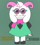 :3 absurd_res anthro blush bovid caprine deltarune devluca17 digital_drawing_(artwork) digital_media_(artwork) eyewear glasses goat hand_behind_back hi_res horn looking_at_viewer male mammal pose pupils ralsei smile square_pupils undertale_(series) wearing_glasses