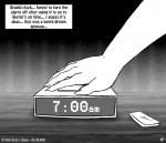 2016 alarm_clock clock comic domestic_cat english_text felid feline felis female if_hell_had_a_taste mammal marci_hetson monochrome text viroveteruscy