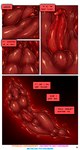 anthro big_breasts breasts cock_vore comic demon dialogue english_text first_person_view fully_inside genitals gynomorph hi_res inside_penis internal intersex james_howard nipples onlyfans patreon penile penis solo subscribestar text tina_(james_howard) unseen_pred vore