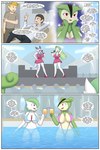 after_transformation anthro big_breasts bikini blush border breasts clothed clothing colored comic concert cruise_ship decourem dialogue dress english_text female flirting gardevoir gender_transformation generation_2_pokemon generation_3_pokemon generation_5_pokemon green_body green_hair group hair hi_res human legendary_pokemon lugia male mammal meloetta merchant_ship mtf_transformation nintendo passenger_ship performance pokemon pokemon_(species) pool ship singing species_transformation speech_bubble swimwear tail text tight_clothing transformation two-piece_swimsuit vehicle virizion water watercraft white_body white_border