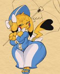 anthro big_breasts biped blonde_hair breasts cleavage clothed clothing cosplay_pikachu_(character) female footwear generation_1_pokemon hair hi_res high_heels nintendo pikachu pokemon pokemon_(species) purple_yoshi_draws shoes solo thick_thighs umbrella yellow_body