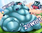 absurd_res anthro balls belly big_balls big_belly big_ears big_moobs blue_body blue_fur blue_hair blush canid canine canis crossgender detailed detailed_background elephant elephant_fruit elephantid fangs female food fruit ftm_crossgender fur genitals hair hi_res lionberrymochi lips male mammal mario_bros moobs navel nintendo obese obese_anthro obese_male overweight overweight_anthro overweight_male penis plant proboscidean small_penis super_mario_bros_wonder surprise surprised_expression teeth text thick_lips thick_thighs transformation transformation_sequence wide_hips wolf