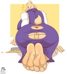 3_toes absurd_res anthro anus barefoot bent_over big_breasts big_butt blue_eyes blush body_blush boss_monster_(undertale) bovid breasts butt caprine clothing conditional_dnp dessert feet female floppy_ears food foot_blush foot_fetish foot_focus furgonomics genitals goat hi_res horn huge_butt humanoid_feet kneeling looking_at_viewer looking_back looking_back_at_viewer mammal nipple_outline pastry pie plantigrade pussy robe scut_tail short_tail simple_background soles solo tail tail_clothing tan_body toes toriel torn_clothing undertale undertale_(series) wardrobe_malfunction white_background wrinkled_feet wrinkles zp92