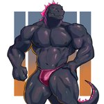 1:1 2024 abs anthro barazoku biceps big_muscles bulge clothed clothing deltoids godzilla godzilla_(series) hi_res huge_muscles kaiju looking_at_viewer male manly monster muscular muscular_anthro muscular_male navel nipples non-mammal_nipples pecs quads reptile rolenzoart scales scalie simple_background solo speedo standing swimwear thick_arms thick_thighs toho topless topless_anthro topless_male