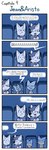 absurd_res anthro arctic_fox canid canine comic domestic_cat el_senor_erizo felid feline felis female fox group hi_res humor jazz_aristotle jean_and_aristo_(comic) jean_blueeyes male mammal monochrome movie_theater no_debts_(comic) parody spanish_text text translated true_fox young young_anthro young_male