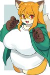 Rating: s
ID: 5591844
Date: 2025-05-22 22:59:42 -0400
Status: active
Score: 31
5_fingers akitaka anthro big_breasts black_nose blush blush_stickers breasts brown_body brown_fur canid canine claws clothing dipstick_ears dipstick_tail ear_markings eyebrow_through_hair eyebrows fangs female finger_claws fingers fox fur gloves_(marking) green_clothing green_jacket green_topwear hair huge_breasts jacket kemono looking_at_viewer mammal markings multicolored_body multicolored_ears multicolored_fur open_mouth orange_body orange_eyes orange_fur orange_hair overweight overweight_anthro overweight_female pawpads portrait shirt simple_background smile snout solo tail tail_markings teeth thick_thighs three-quarter_portrait three-quarter_view topwear translucent translucent_hair white_body white_clothing white_fur white_shirt white_topwear wide_hips post #5591844