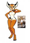 anthro breasts cloven_hooves cross_country_detours deer female hand_on_hip hello_deer herny hi_res hooves looking_at_viewer looney_tunes mammal open_mouth solo standing tex_avery warner_brothers wide_hips