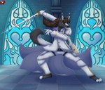 Rating: s
ID: 5229204
Date: 2024-12-07 18:20:52 -0500
Status: active
Score: 1
accessory anthro barefoot belt belt_buckle black_body black_fur black_nose bottomwear brown_hair buckle button_(fastener) canid canine canis chest_tuft claws clothing coat countershade_ears countershade_face countershade_feet countershade_tail countershading ear_piercing ear_ring fantasy feet fighting_pose floor flower flower_accessory fluffy fluffy_tail freckles fur gem gloves gun hair hair_accessory hair_tie handwear heart_of_the_lands hi_res holding_melee_weapon holding_object holding_rapier holding_sword holding_weapon inner_ear_fluff inside jackal male malkonovsky_von_teknika mammal melee_weapon pants piercing pillar plant ponytail pose ranged_weapon rapier red_eyes rifle rifle_sling ring_piercing ruby_(gem) shoulder_pads solo sparkles stained_glass stained_glass_window story story_in_description stylish_apollo sword tail tile tile_floor toe_claws topwear trenchcoat tuft weapon white_body white_bottomwear white_clothing white_coat white_fur white_pants white_topwear post #5229204