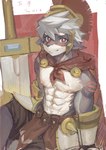 Rating: s
ID: 3994847
Date: 2023-04-16 01:10:25 -0400
Status: active
Score: 32
abs anthro aquila_(imoyasu_muteki) areola armor army army_helmet army_uniform athletic athletic_anthro athletic_male big_sword brown_eyes canid canine canis cape centurion clothing countershade_arms countershade_face countershade_fur countershade_torso countershading facial_scar fur grey_body grey_fur hair headgear helmet hi_res huge_sword kemono looking_at_viewer male mammal melee_weapon military military_uniform multicolored_body multicolored_fur muscular muscular_anthro muscular_male nipples pecs pink_areola pink_nipples red_cape red_clothing roman roman_clothing roman_soldier scar shirtless_male sitting smile soldier solo sword two_tone_body two_tone_fur uniform warrior weapon white_body white_fur white_hair wolf xianyud post #3994847