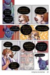 2:3 bastriw blue_eyes canid canine canis clothing comic dani_(bastriw) dialogue domestic_cat domestic_dog english_text eye_scar facial_scar felid feline felis female flashback hairless hairless_cat hi_res male mammal martin_(bastriw) pantherine pato_(bastriw) purple_eyes sad scar sphynx_(cat) text tiger url yellow_eyes