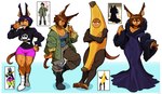 2023 5_fingers 5_toes absurd_res annoyed anthro banana_costume biceps black_hair boots bottomwear bracelet breasts brown_body brown_fur brown_hair brown_nails canid canine canis ceehaz cleavage clothed clothing colored_nails cosplay digit_ring dobermann dog_knight_rpg domestic_dog dress feet female finger_ring fingers food_costume footwear fur gundam:_iron_blooded_orphans hair hi_res humanoid_feet humanoid_hands jacket jewelry knee_pads mammal mikazuki_augus multiple_outfits muscular muscular_anthro muscular_female muscular_legs muscular_thighs nails pants pawpads piercing pinscher plantigrade quads red_eyes rory_(ceehaz) shirt shoes shorts simple_background soles solo sopa_(wonderwaffle) spiked_bracelet spikes t-shirt thick_thighs toes tongue tongue_out tongue_piercing topwear white_background wide_hips yellow_sclera