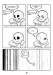 2016 animated_skeleton bone c-puff clothed clothing comic ellipsis english_text hi_res humanoid male monochrome not_furry sans_(undertale) skeleton speech_bubble text undead undertale undertale_(series)