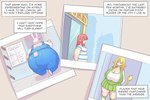 3:2 animal_humanoid big_butt blonde_hair bovid bovid_humanoid bovine bovine_humanoid breasts brown_eyes butt cattle_humanoid cleavage clothed clothing comic dialogue english_text female group hair huge_butt huge_thighs human humanoid hyper hyper_butt hyper_thighs inner_monologue lagomorph lagomorph_humanoid leporid_humanoid mammal mammal_humanoid morbidly_obese morbidly_obese_female morbidly_obese_humanoid obese obese_female obese_humanoid overweight overweight_female overweight_humanoid photo pixiveo purple_hair rabbit_humanoid rear_view red_hair tail text thick_thighs thinking trio