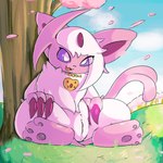 2024 absol anna_(livingfox66) colored digital_drawing_(artwork) digital_media_(artwork) eeveelution espeon feet female feral fur gem generation_2_pokemon generation_3_pokemon genitals hair hi_res hybrid lodetail multicolored_body multicolored_fur nintendo pawpads pokemon pokemon_(species) purple_body purple_ears purple_eyes purple_fur purple_sclera purple_tail pussy solo spread_legs spreading tail two_tone_body two_tone_fur white_body white_eyes white_fur white_hair