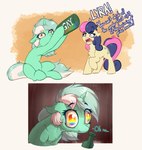 Rating: s
ID: 4141017
Date: 2023-06-29 21:47:11 -0400
Status: active
Score: 105
2023 bonbon_(mlp) bottle comic container dialogue drinking earth_pony english_text equid equine female feral friendship_is_magic green_body hasbro hi_res horn horse humor lgbt_pride lyra_heartstrings_(mlp) mammal multicolored_eyes my_little_pony mythological_creature mythological_equine mythology pony pride_colors rainbow_eyes rainbow_pride_colors stated_homosexuality stated_sexuality tan_body text unicorn what what_has_magic_done what_has_science_done witchtaunter post #4141017