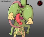 anal animal_genitalia anus auto_anus_lick balls biped bipedal_feral butt chameleon darkened_genitalia digital_media_(artwork) erection feet feral gaping gaping_anus generation_3_pokemon genitals hanging_by_tail hi_res kecleon lizard long_penis looking_at_viewer male nintendo open_mouth oral penis pokemon pokemon_(species) presenting puffy_anus rapistwerewolf reptile rimming scalie sex simple_background soles solo tail toes tongue tongue_out unusual_anatomy unusual_genitalia unusual_penis upside_down