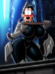 2022 3:4 anthro armor big_breasts black_body black_fur black_nose blush breasts brown_scarf canid canine canis cave clothing costume crossgender curvy_anthro curvy_female curvy_figure dark_souls disney domestic_dog dracojeff female fromsoftware fur gauntlets genitals gloves goof_troop grey_armor handwear headgear helmet hourglass_figure hourglass_figured_anthro hourglass_figured_female looking_down mammal max_goof metal metal_armor mtf_crossgender navel pussy scarf solo standing thick_thighs unconvincing_armor wide_hipped_anthro wide_hipped_female wide_hips