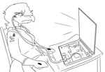 Rating: s
ID: 5595626
Date: 2025-05-24 18:15:17 -0400
Status: active
Score: 0
2024 anthro cavemanon_studios compsognathid compsognathus computer dinosaur earbuds electronics eyelashes female hair hand_puppet headphones jacket_ignites laptop monochrome prehistoric_species reptile scalie schizo_chan_(snoot_game) short_hair sitting snoot_game snout solo theropod post #5595626