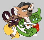 Rating: s
ID: 4800923
Date: 2024-05-22 21:46:20 -0400
Status: active
Score: 6
2024 alternative_fashion ambiguous_gender angry annoyed anthro anthro_on_anthro barefoot basile_(billie_bust_up) big_ears billie_bust_up black_eyebrows blue_eyes bottomless bottomless_ambiguous bottomless_anthro bow_tie brown_body brown_ears brown_eyebrows brown_fur brown_nose canid canine canis chameleon clothed clothed_ambiguous clothed_anthro clothed_female clothed_male clothing domestic_dog earless eyebrows eyelashes eyes_closed eyewear feet female flapper fluffy fluffy_chest frown fur gem glasses glistening glistening_eyes glistening_eyewear glistening_glasses green_body green_eyes green_sclera green_skin green_tail grey_background group half-closed_eyes happy hat head_tilt headgear headwear hi_res hosea_hayes hug inner_ear_fluff jewelry lizard long_tail looking_aside male mammal markings mole_(marking) mostly_nude multicolored_body multicolored_ears multicolored_eyes multicolored_fur narrowed_eyes noseless pom_(billie_bust_up) purple_eyes raised_eyebrow raised_eyebrows reptile round_ears scalie scarf shirt simple_background size_difference small_glasses smile standing suspenders tail tail_wrapped_around tail_wrapped_around_body tan_body tan_ears tan_fur thick_eyebrows thin_eyebrows toony topwear trio tuft uniform unknown_artist white_body white_fur white_inner_ear white_inner_ear_fluff post #4800923