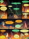 absurd_res camp campfire comic dinosaur dragon dragonscape drekir dromaeosaurid english_text female feral forest forl_(thepatchedragon) group hi_res male mountain mythological_creature mythological_scalie mythology night oli_(thepatchedragon) plant post-apocalyptic prehistoric_species ralan_(thepatchedragon) reptile scalie text thepatchedragon theropod tree tribal tribal_clothing trio