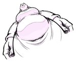 2019 anthro belly black_and_white boss_monster_(undertale) bovid breasts caprine claws female finger_claws goat low-angle_view mammal monochrome overweight overweight_anthro overweight_female silverscarf solo toriel undertale undertale_(series) worm's-eye_view