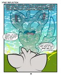 4:5 absurd_res bubble comic dialogue english_text generation_5_pokemon glistening grass hi_res male minccino nintendo plant pokemon pokemon_(species) pokemon_mystery_dungeon reflection robin_(rodent_powered) rodent_powered_(softestpuffss) semi-anthro shocked softestpuffss solo spike_chunsoft text water water_reflection