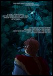 braided_hair cloak clothing comic digital_media_(artwork) elf english_text hair hi_res humanoid humanoid_pointy_ears male not_furry pointy_ears red_hair solo text tjin_(artist) tjin_(character)