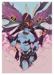 2023 4_arms antennae_(anatomy) bayonetta black_sclera blue_background blue_body bracelet breasts colored_nails demon demon_humanoid empty_eyes eyelashes female hand_on_chest head_wings hi_res humanoid insect_wings jewelry lepidopteran_wings looking_at_viewer madama_butterfly_(bayonetta) medium_breasts multi_arm multi_limb nails niraldy pink_background pink_eyes pink_nails platinumgames purple_nails purple_wings sharp_nails simple_background solo thick_thighs unusual_wing_placement wide_hips wing_eyes winged_humanoid wings yellow_eyes