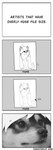 2018 absurd_res anthro canid canine canis canisfidelis clothed clothing comic dogelore english_text eye_through_hair eyebrow_through_hair eyebrows hair hi_res hoodie interface looking_up male mammal monochrome mouse_cursor neck_tuft okami_wolf ponytail simple_background solo standing text topwear translucent translucent_hair tuft wolf zoom_in