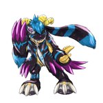 1:1 1_eye 2024 2_horns 3_claws 3_toes 5_fingers absurd_res animal_skin anthro arm_tuft bandage bandage_on_face bandaged_eye bandai_namco black_body black_ears black_face black_fur blue_ears claws clothing cosplay digimon digimon_(species) digital_drawing_(artwork) digital_media_(artwork) ear_tuft english_text eye_patch eye_scar eyewear facial_scar feet fingers footwear fur gabumon garabumon gesture green_eyes hair hand_gesture hatsune_miku head_tuft hi_res horn lego_tepi legwear long_claws male multicolored_body multicolored_fur multicolored_scales necktie number number_on_clothing pink_nose pose purple_claws scales scalie scar shaded simple_background smile solo spiked_tail spikes spikes_(anatomy) spiral_horn stockings striped_body striped_fur stripes tail teeth text text_on_clothing thumbs_up toes tuft two_tone_body two_tone_scales vocaloid white_background white_necktie yellow_body yellow_horn yellow_scales yellow_tail