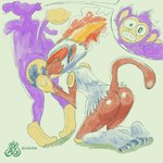 1:1 aibuns_(zyasixpear) aipom anal anus_lick butt duo generation_2_pokemon generation_4_pokemon hi_res infernape licking male male/male nintendo oral pokemon pokemon_(species) rimming schocked sex surprised_expression tail tongue tongue_out zyasixpear_(artist)