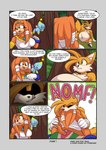 2_tails abdominal_bulge absurd_res after_vore animal_humanoid anthro anthro_pred anthro_prey bandage belly big_belly big_breasts breasts canid canine chao_(sonic) clothed clothed/nude clothed_female clothing comic dialogue digestion digital_media_(artwork) duo echidna english_text fatal_vore female female_prey forced forest fox foxynoms fur group head_first hi_res humanoid imminent_death imminent_vore jewelry licking licking_lips male male/female male_pred mammal mammal_humanoid miles_prower monotreme multi_tail nude nude_male open_mouth oral_vore orange_body panel_overlap partially_inside plant post-digestion potbelly same_size_vore sega simple_background size_difference smile soft_vore sonic_adventure sonic_the_hedgehog_(series) tail text tikal_the_echidna tongue tongue_out tree trio unwilling_prey vore weight_gain yellow_body