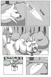 absurd_res anthro comic crimellgrim death domestic_cat felid feline felis female feral forest hi_res hunting mammal plant rpg_(disambiguation) shiku_(character) suid suina sus_(pig) text tree wild_boar