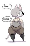 Rating: s
ID: 5606823
Date: 2025-05-29 12:42:20 -0400
Status: active
Score: 14
2025 2:3 4_fingers :< anthro asking belly belt belt_buckle big_belly biped black_belt black_boots black_clothing black_footwear black_legwear black_thigh_boots black_thigh_highs black_whiskers boot_buckle boots bottomwear breasts brown_bottomwear brown_clothing brown_pants buckle cat_tail cheek_tuft clothed clothed_anthro clothed_female clothing colored digital_drawing_(artwork) digital_media_(artwork) domestic_cat english_text eyelashes facial_tuft feet felid feline felis female fingers footwear front_view full-length_portrait fur gata_preobrazhenskaya gata_the_future_russian_kitty grey_body grey_clothing grey_ears grey_fur grey_hair grey_shirt grey_tail grey_tank_top grey_topwear grey_tuft hair hair_over_eye hand_on_hip hand_on_own_hip hi_res hmm interjection legwear maddeku mammal mask obese obese_anthro obese_female overweight overweight_anthro overweight_female pants pink_inner_ear pointy_ears portrait prick_ears question_mark russian_blue russian_text shaded shadow shirt shoes simple_eyes small_feet solo speech_bubble standing tail tank_top text thick_thighs thigh_boots thigh_highs topwear translated tuft vowelless vowelless_vocalization wearing_mask whiskers wide_hipped_anthro wide_hipped_female wide_hips wraps post #5606823