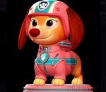 3d_(artwork) 3d_modeling 3d_print armor backpack badget brown_eyes clothed clothing collar digital_media_(artwork) ears_down female feral gear headgear helmet hi_res liberty_(paw_patrol) looking_straight paw_patrol pawpads pink_clothed pivoted_ears sillytoys smile solo