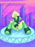 3:4 absurd_res alien alien_humanoid cartoon_network chaztheweasel clitoris female gem_(species) genitals green_body green_hair green_skin hair hi_res humanoid masturbation not_furry penetration peridot_(gem_species) peridot_(steven_universe) pussy solo steven_universe vaginal vaginal_masturbation