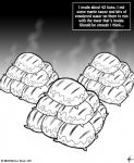 2015 comic cooking digital_drawing_(artwork) digital_media_(artwork) english_text food if_hell_had_a_taste monochrome narration simple_background text viroveteruscy zero_pictured